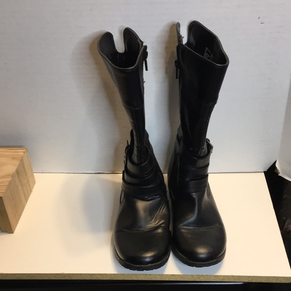 NO BRAND SIZE 3 KNEE HIGH STRAPPY BOOTS FULL SIDE ZIP (us size 3 ) - Picture 4 of 6